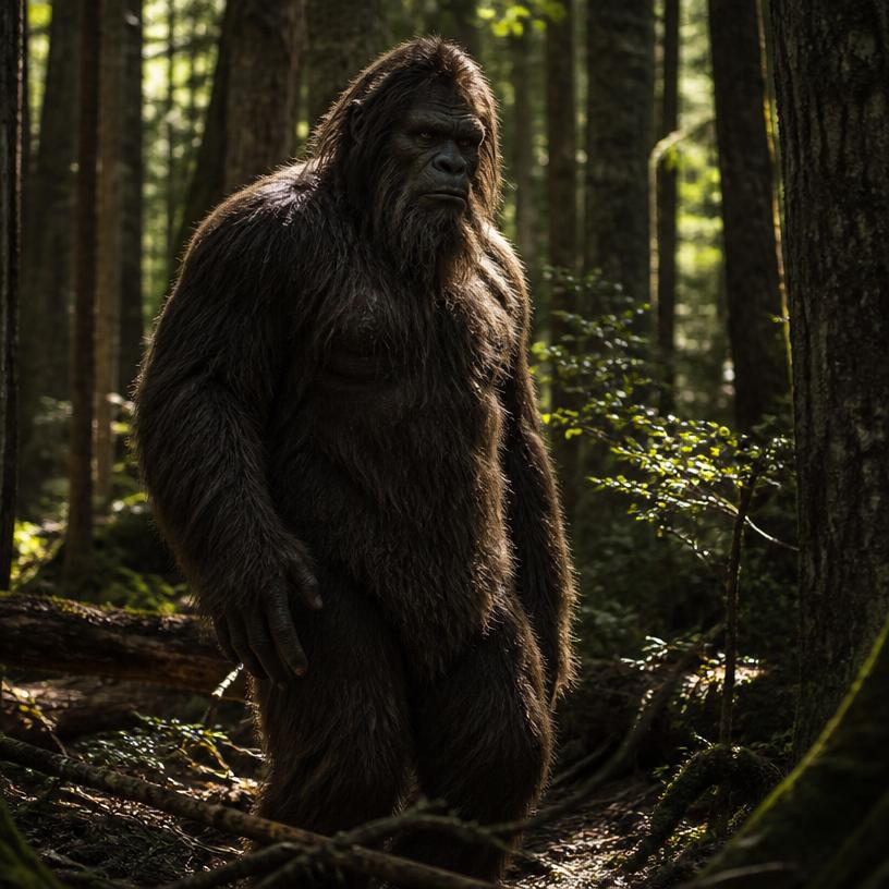 Bigfoot ve stínu lesa